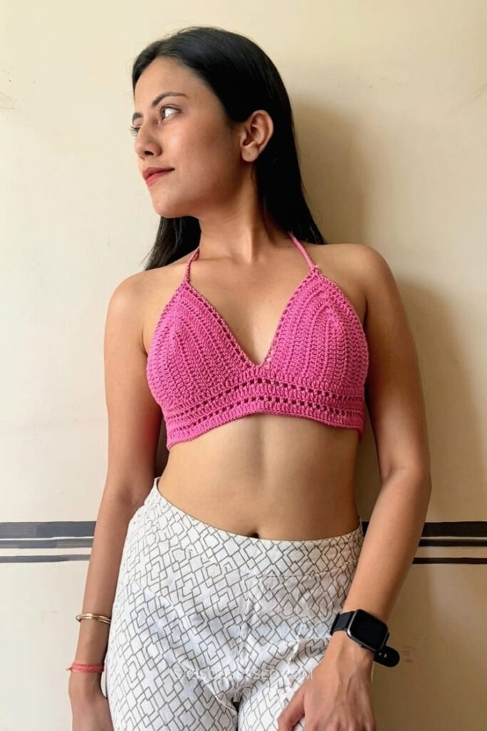 Crochet Pink Bralette