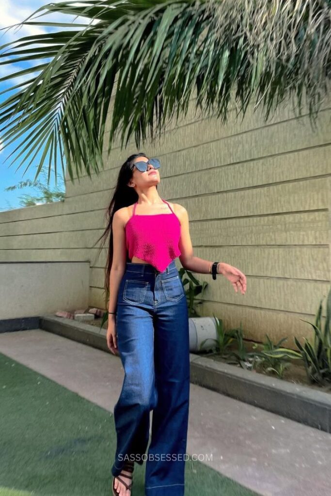 Sass Obsessed Crochet Pink Bandana Top2