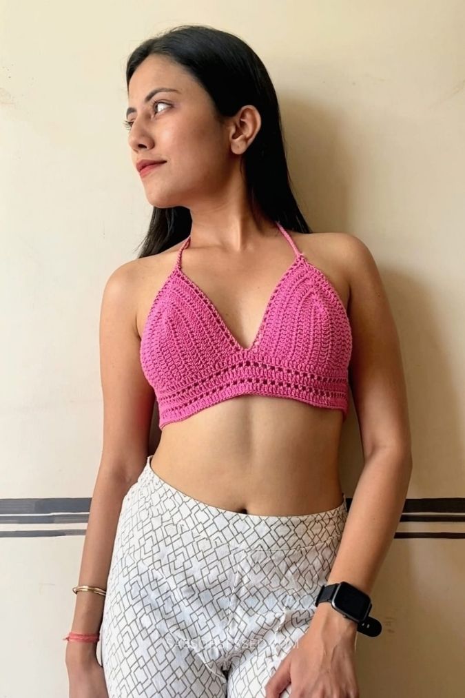 Pink Summer Crochet Bralette Pink Summer Crochet Bralette