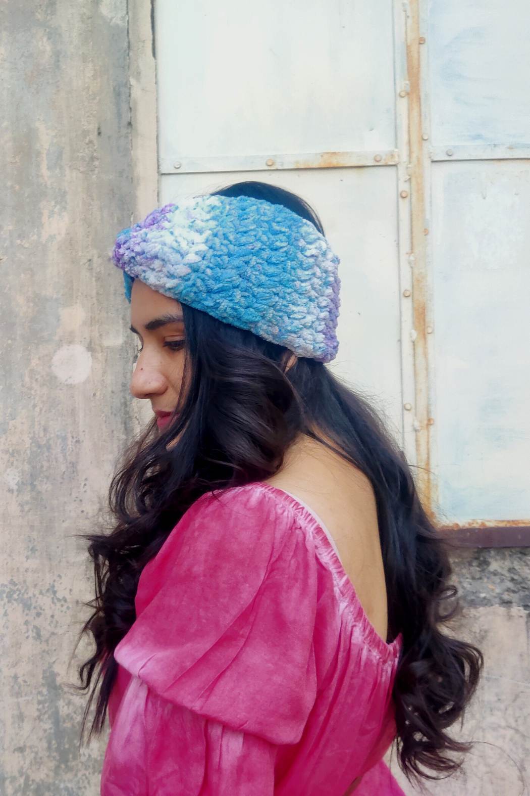 Sass Obsessed Multi Colored Velvet Crochet Headband 2