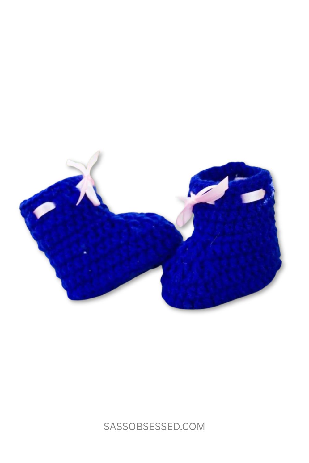 Crochet Baby Booties – (Dark Blue) Crochet Baby Booties – (Dark Blue)