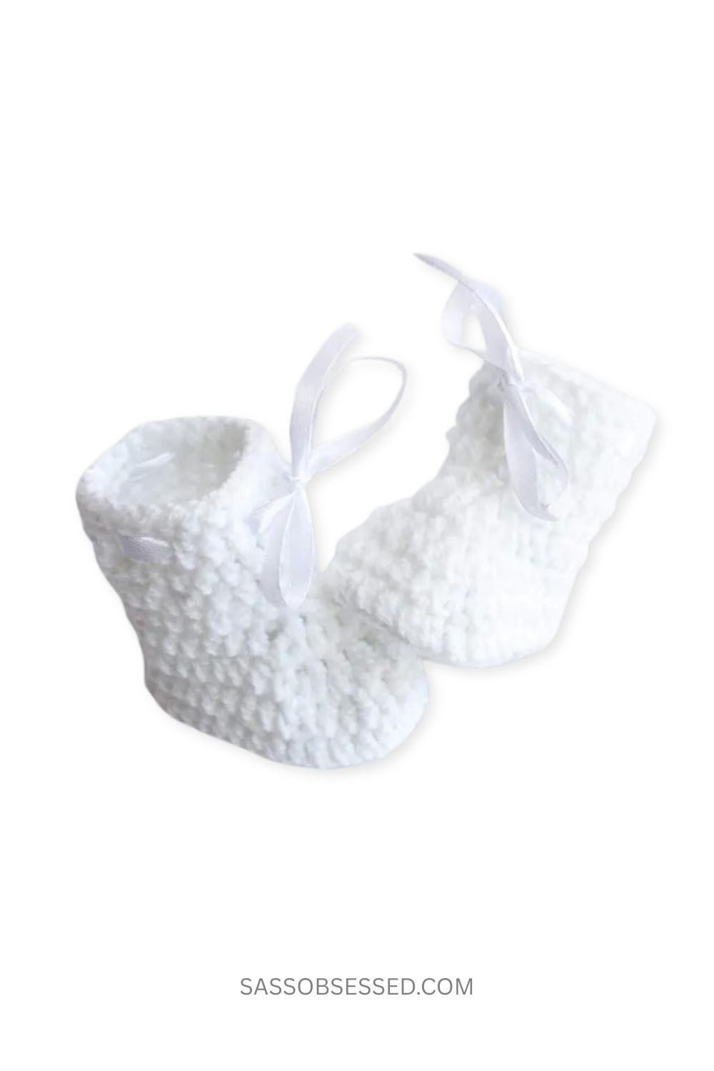 Crochet Baby Booties – (White) Crochet Baby Booties – (White)