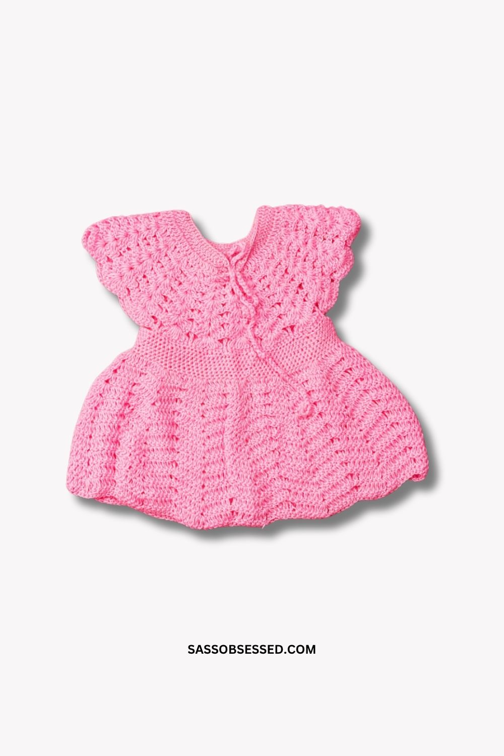 Hand Knitted Baby Frock in Pink Hand Knitted Baby Frock in Pink