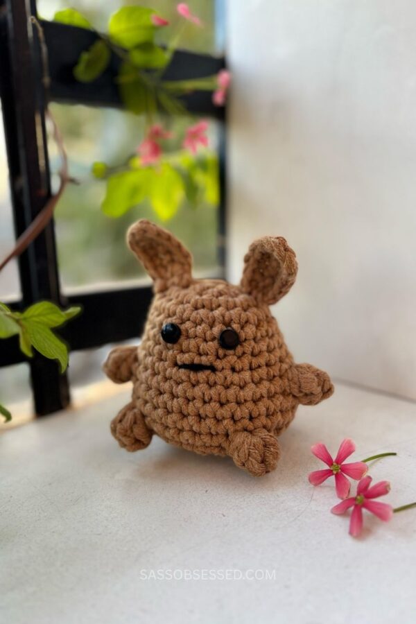 Crochet Brown Angry Plushie